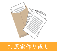 納得するまで原案を作り直します